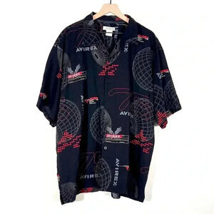 Mens Avirex Button Down Short Sleeve